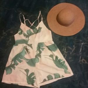 Palm leaf romper